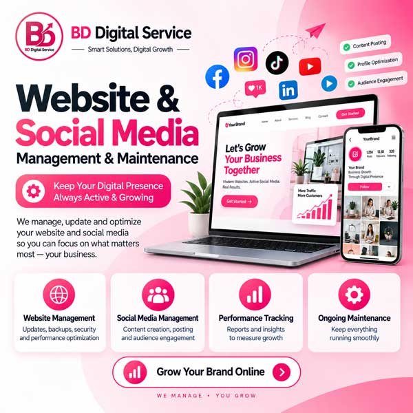 Website & Social Media Management and Maintenance